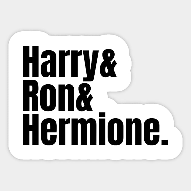 Harry & Ron & Hermione Sticker by E Major Designs